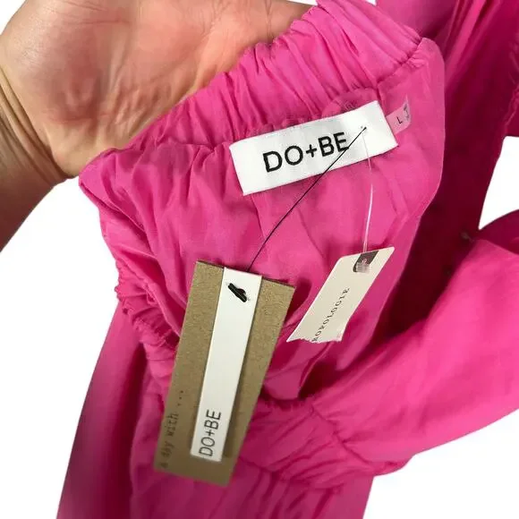 Anthropologie Do + Be Pink Red Ruffle Asymmetrical Maxi Dress L - Picture 6 of 6